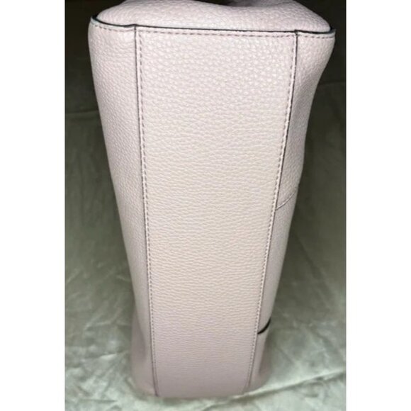 GUESS Light Pink Shoulder Bag Zip Inner Pockets Faux Pebbled Leather Texure 1981 - Picture 9 of 16